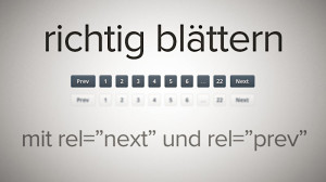 Mit rel=canonical und dergleichen richtig blättern