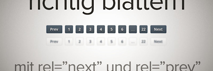 Mit rel=canonical und dergleichen richtig blättern